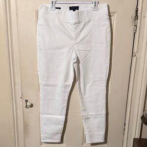 Talbots Simply Flattering White Pull on Jeggings